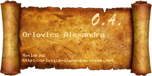 Orlovics Alexandra névjegykártya
