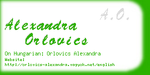 alexandra orlovics business card